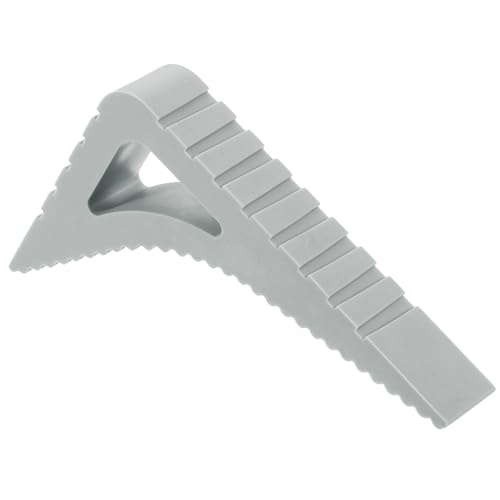 uxcell 1 Pcs Door Stoppers for Bottom of Door, 0.83 inch Door Stops, Rubber Door Stopper Wedge, Window Stopper Door Gaps Sturdy Stackable, Grey - color: Gray