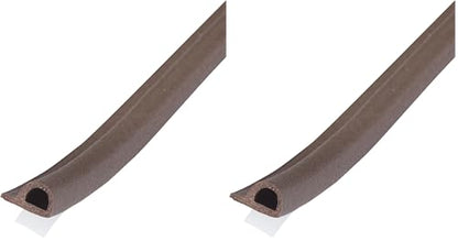 All Weather EPDM Rubber weatherstripping, P Seal Door Seal - MD Building Products 02550 (Pack of 2) - color: Brown, size: 7/32 in. x 3/8 in. (Pack of 2)