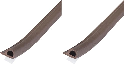 All Weather EPDM Rubber weatherstripping, P Seal Door Seal - MD Building Products 02550 (Pack of 2) - color: Brown, size: 7/32 in. x 3/8 in. (Pack of 2)