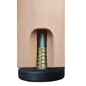 SINGTAN Furniture Levelers with Screw-in Nuts-4 Pack| Furniture Feet | Heavy Duty Adjusting Foot | 1" Adjustable Furniture Legs | table Levelers | chair Levelers,3/8"-16 Threaded bolt, thread pitch:16