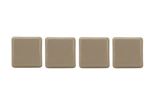Shepherd Hardware 3949 2-Inch Adhesive, Square, Slide Glide Furniture Sliders, 4-Pack,Beige - style: 2 Inch, Square
