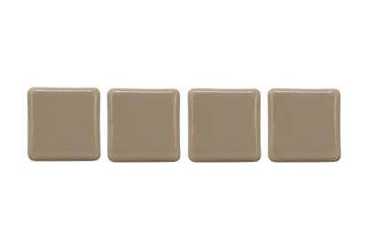 Shepherd Hardware 3949 2-Inch Adhesive, Square, Slide Glide Furniture Sliders, 4-Pack,Beige - style: 2 Inch, Square