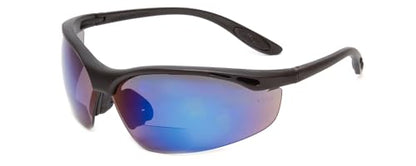 Calabria 91348 BIFOCAL Safety Glasses Z87 Impact Rated Black & Blue Mirror +1.50 - color: Blue Mirror With Pouch
