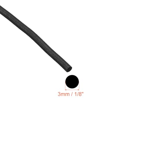 uxcell Foam Rubber Weather Seal Strip, 3mm(1/8") Diameter 6 Meters (19.69Ft) Long Round EPDM Rubber for DIY Gasket, Warehouse, Pads, Foam Tubing, Crafts - size: 3mmx6m