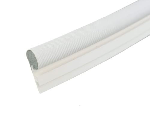 WRS Silverline Offset T-Slot Foam Bulb Weatherstripping for Windows – TPE Foam-Filled Compression Seal Replacement, .400" x .188" Offset (24 ft Roll) - color: 24 Ft Roll - White Offset T-Slot Foam Seal