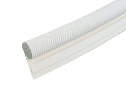 WRS Silverline Offset T-Slot Foam Bulb Weatherstripping for Windows – TPE Foam-Filled Compression Seal Replacement, .400" x .188" Offset (24 ft Roll) - color: 24 Ft Roll - White Offset T-Slot Foam Seal