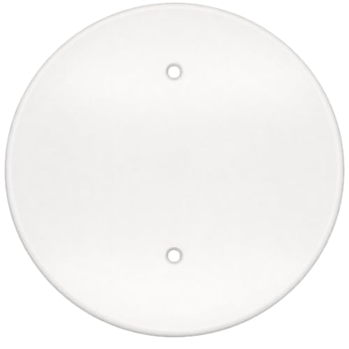 Oversized Ceiling Blank Cover Plate, White, Round, 6.25 Inch Diameter, 3.5 Inch Mounting Holes (1)