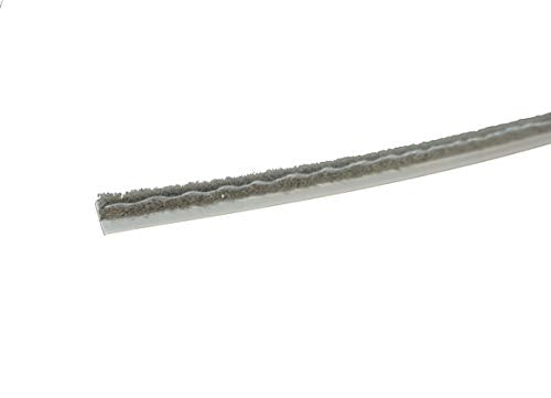 WRS .200" Pile Height x .270" Backing Fin Seal Weatherstripping for Windows – Grey Window Channel Weather Stripping Replacement, Low Friction Seal for Vinyl & Aluminum Windows (24 ft Roll) - color: 24 Ft Roll - Grey Fin (.270" x .200")
