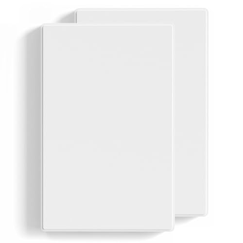ELEGRP Blank Wall Plate Cover, 1-Gang Screwless Blank Outlet Plate, Mid-Size 4.88" x 3.13" Unbreakable Thermoplastic Blank Faceplate Cover for Unused Outlets/Switches, UL Listed (2 Pack, Matte White) - color: White, size: 2 Pack