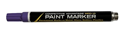 Enamel Paint Markers MPD-15 | PURPLE - 1 Pack | Permanent Marks on Metal, Glass, Rubber, Plastic & more, Waterproof UV Resistant - color: Purple