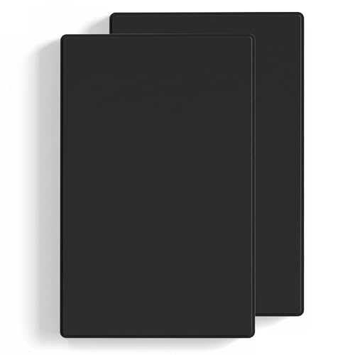 ELEGRP Blank Wall Plate Cover, 1-Gang Screwless Blank Outlet Plate, Mid-Size 4.88" x 3.13" Unbreakable Thermoplastic Blank Faceplate Cover for Unused Outlets/Switches, UL Listed (2 Pack, Matte Black) - color: Black, size: 2 Pack