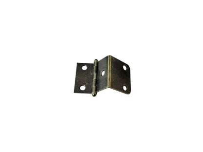 QCAA Durable Steel Semi-Concealed Hinge for Box, Chest & Cabinet, 1-1/2" Width x 1.2 mm Thickness, Antique Brass, 4 Pack, Made in Taiwan - color: Antique Brass, size: 4 Pack (1-1/2" x 1.2mm)