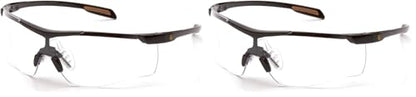 Carhartt CHB910ST Cayce Glasses, Clear Lens (Pack of 2) - size: 1 Count (Pack of 2)
