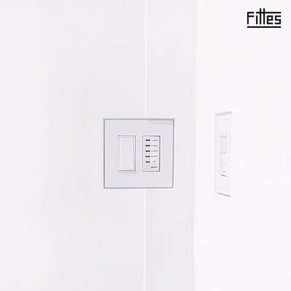 Fittes Modern Flush Wall Outlet Switch Receptacle Mount, Recessed Outlet Mount, 1 Gang, Customizable, ABS, White - size: 1 Gang, style: 1 Pack