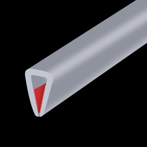 Rubber Edge Trim, Flexible Edge Trim for Sharp Edge, 1/8" U Channel Edge Protector, Self Adhesive Edge Guards for Plywood and Sheet Metal Parts, 20Ft, Grey Color - color: Grey, size: Fit 1/8" - L20'