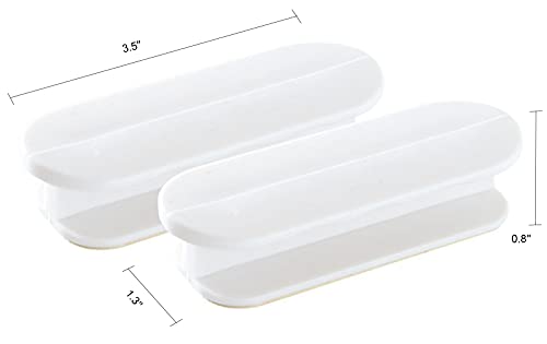 Self-Adhesive Pull Handles 4 Pack, Handle Helper for Kitchen Cabinet Knobs Drawer Window Sliding Closet Push Pull Helper Stick-on Handles (White) - color: White