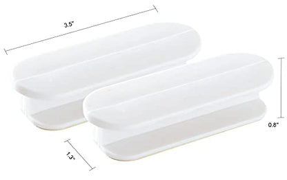 Self-Adhesive Pull Handles 4 Pack, Handle Helper for Kitchen Cabinet Knobs Drawer Window Sliding Closet Push Pull Helper Stick-on Handles (White) - color: White