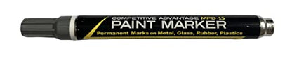 Enamel Paint Markers MPD-15 | SILVER - 1 Pack | Permanent Marks on Metal, Glass, Rubber, Plastic & more, Waterproof UV Resistant - color: Silver