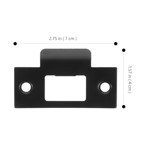 Homoyoyo 4pcs Cam Block Door Locks, Stainless Steel Guide Piece Black Door Lock Door Strike Plate Door Strike Plate Reinforce Security on Your Doors (Pack of 2) - size: 7x7cm (Pack of 2)