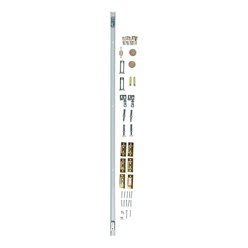 National Hardware N343-723 Complete Double Bifold Door Hardware Set 48 in White Surface Mount for 7/8 in to 1-3/8 in Thick Doors Indoor Use Four-Way Adjustable Easy Installation - size: 48 Inch