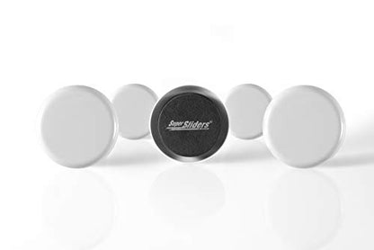 Super Sliders 2 1/2" Round Reusable Furniture Sliders- Easily Move Small to Medium Sized Items Across Carpet 8 Pack Gray