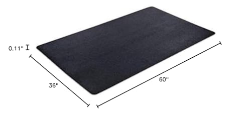 VersaTex Multi-Purpose Recycled Rubber Floor Mat for Indoor or Outdoor Use, Utility Mat for Entryway, Tool Bench, Garage, Under-Sink, Patio, and Door Mat; 36" x 60", Black