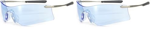 Crews T4113AF Rubicon Safety Glasses Light Blue, Anti-Fog Lens, 1 Pair (Pack of 2) - size: 1 Count (Pack of 2)