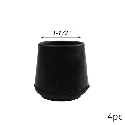 Rubber pad Circular Table Foot Cover Chair Foot Cover Silent Furniture Table and Chair Anti Slip Cover 38mm（1-1/2 inch） - size: 38mm-4pack