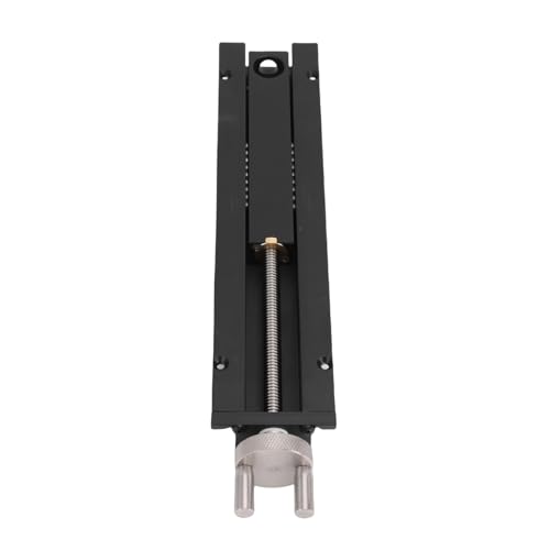 Woodworking Bench Tail Vise, Sturdy Aluminum Alloy with Stainless Steel Screw Rod 0-110mm Stroke 20mm Table Hole, with Crank Wheel for Drilling Metalworking Woodworking