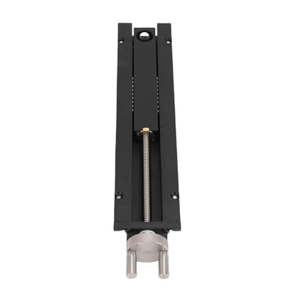 Woodworking Bench Tail Vise, Sturdy Aluminum Alloy with Stainless Steel Screw Rod 0-110mm Stroke 20mm Table Hole, with Crank Wheel for Drilling Metalworking Woodworking