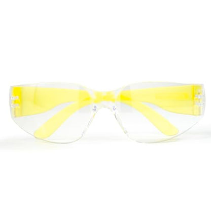 JORESTECH Safety Glasses, ANSI Z87+ Compliant, Impact-Resistant Polycarbonate Lenses, UV Protection, Anti-Scratch Coating, 12-Pack - color: Yellow-clear