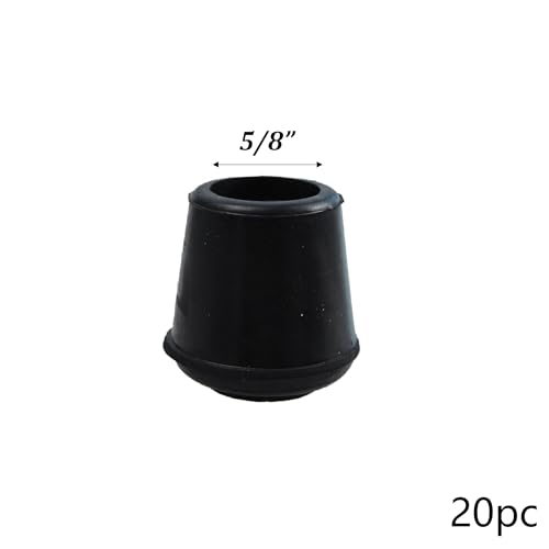 Rubber pad Circular Table Foot Cover Chair Foot Cover Silent Furniture Table and Chair Anti Slip Cover 16 mm (5/8 inch) - size: 16mm-20pack