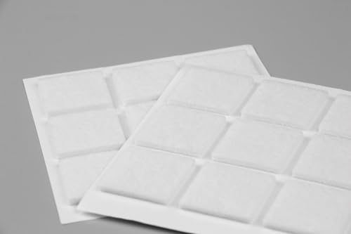 Furndiy Felt Furniture Pads for Hardwood Floors, Self-Adhesive Felt Pad for Chairs & Seat Legs, Easy Slide, Anti Scratch, Noise Stopper, Bumper & Buffer, Floor Protection - Based in USA - 1.18" White - size: 1.18" x 18Pcs White