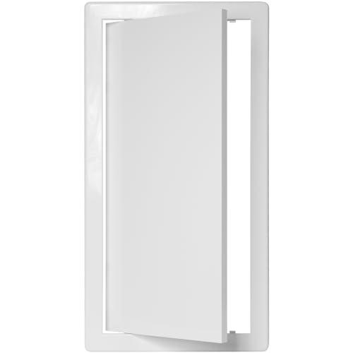 Vent Systems White ABS Plastic Access Panel 8 x 16 Inch (Cut-Out) - Access Panel with Door for Drywall, Wall, Ceiling - Electrical and Plumbing Service Inspection Door for Indoor Use - size: 8 X 16 Inch / 200 X 400 Mm