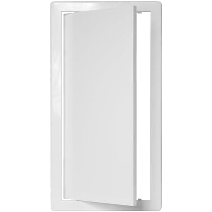 Vent Systems White ABS Plastic Access Panel 8 x 16 Inch (Cut-Out) - Access Panel with Door for Drywall, Wall, Ceiling - Electrical and Plumbing Service Inspection Door for Indoor Use - size: 8 X 16 Inch / 200 X 400 Mm