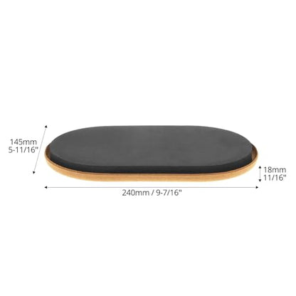 QWORK Furniture Sliders for Hardwood Floors, 4 Pieces Felt Large Oval Pads, 9-1/2" x 5-3/4" Heavy-Duty Furniture Mover, Felt Sliders