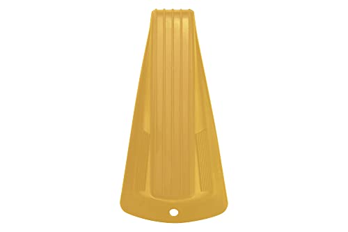 Shepherd Jumbo Rubber Door Wedge Stopper 3.5", Heavy Duty Non-Slip Door Stop for Home, Office & Industrial Use, Yellow - color: Yellow