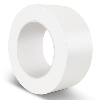 Duct Tape, 2 Inch x 35 Yards, 1 Roll, Waterproof and Heavy Duty, Tear by Hand, for Packing Repairing and Crafts (White) - color: White
