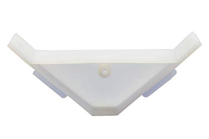Berta 4-Pack, 90 Degree Cabinet Triangle Bracket, Plastic White Corner Support Braces - size: 4