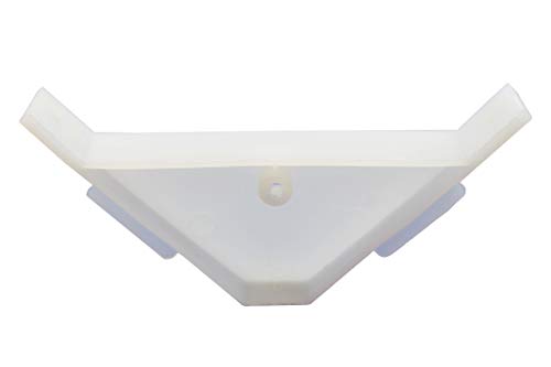 Berta 8-Pack, 90 Degree Cabinet Triangle Bracket, Plastic White Corner Support Braces - size: 8