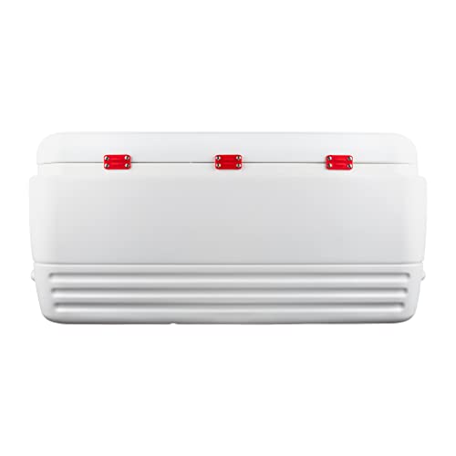 NeverBreak Parts - Igloo Cooler Replacement Parts - Large Repair Kit | High Strength Igloo Cooler Hinges Replacement with Latches | Ice Chest Repair Kit - color: Red, White and Blue