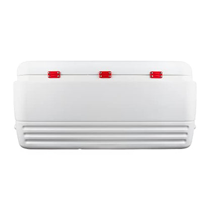 NeverBreak Parts - Igloo Cooler Replacement Parts - Large Repair Kit | High Strength Igloo Cooler Hinges Replacement with Latches | Ice Chest Repair Kit - color: Red, White and Blue