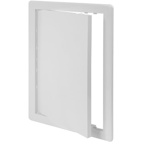 Vent Systems White ABS Plastic Access Panel 8 x 12 Inch (Cut-Out) - Access Panel with Door for Drywall, Wall, Ceiling - Electrical & Plumbing Service Inspection Door - Wall Hole Cover for Indoor Use - size: 8 X 12 Inch / 200 X 300 Mm
