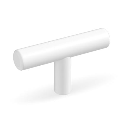 Goldenwarm 5 Pack White Cabinet Knobs White Drawer Knobs Kitchen Cabinet Handles Single Hole Pull Handles 50mm/2in Overall Length for Kitchen Bathroom Cupboard - color: White, size: 5 Pack