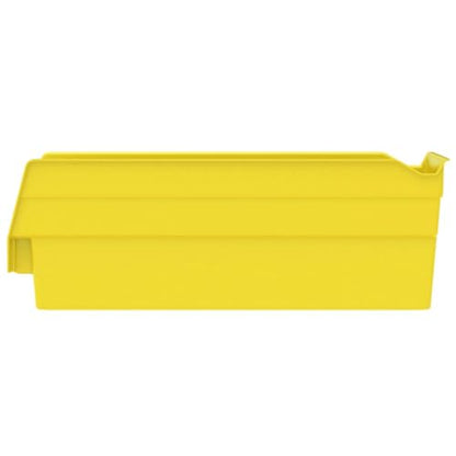 Akro-Mils 30120 Plastic Shelf Bins, Heavy Duty Storage Bins for Garage, Closet, and Drawer Organization, 12" x 4" x 4", Yellow, 24-Pack - color: Yellow