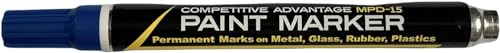 Enamel Paint Markers MPD-15 | BLUE- 1 Pack | Permanent Marks on Metal, Glass, Rubber, Plastic & more, Waterproof UV Resistant - color: Blue
