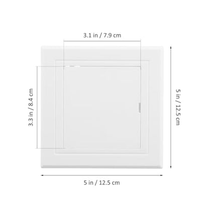 jojofuny Access Panel for Drywall, 3 X 3 Inch PVC Toilet Wall Access Panel, Plumbing Cover Plate for Bathroom, White