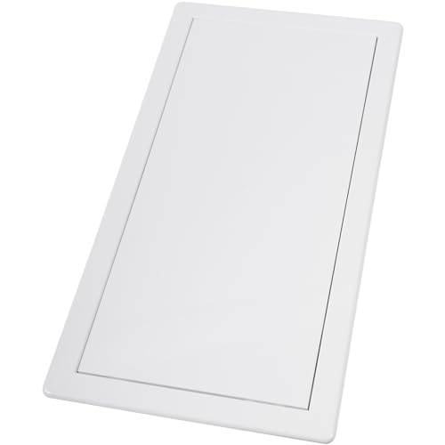 Vent Systems White ABS Plastic Access Panel 8 x 16 Inch (Cut-Out) - Access Panel with Door for Drywall, Wall, Ceiling - Electrical and Plumbing Service Inspection Door for Indoor Use - size: 8 X 16 Inch / 200 X 400 Mm