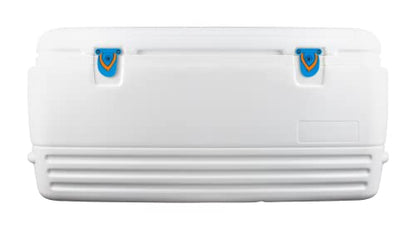 NeverBreak Parts - Igloo Cooler Replacement Parts - Large Repair Kit | High Strength Igloo Cooler Hinges Replacement with Latches | Ice Chest Repair Kit - color: Blue with Blue & Orange Flip-Flops
