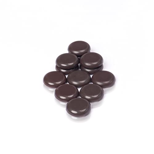 Super Sliders 3/4" Round Self-Stick Furniture Sliders or Movers for Carpet to Protect Furniture and Move Effortlessly, Brown (12 Pack)